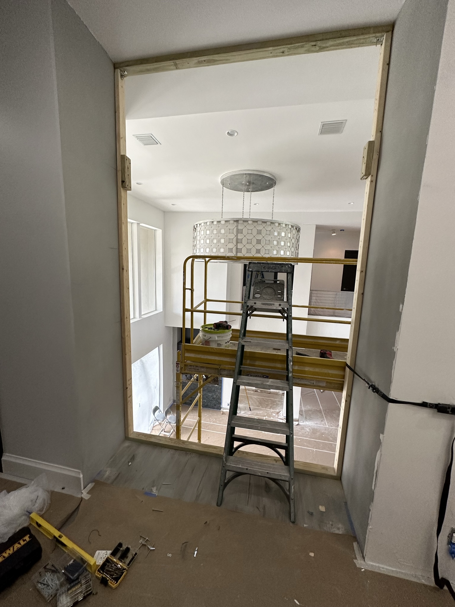 Wood framing for drywall opening